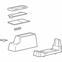 OEM 2005 Mercury Monterey Console Assembly - 5F2Z-17045A36-CAA