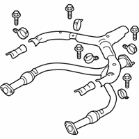 OEM 2016 Infiniti Q50 Front Exhaust Tube Assembly - 20020-4GA0A