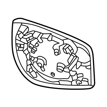 OEM Nissan Versa Glass-Mirror, LH - 96366-5EE0A