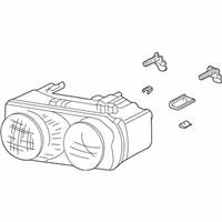 OEM 1997 Acura Integra Passenger Side Headlight Assembly Composite - 33100-ST7-A02