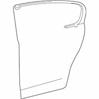 OEM 2011 Lexus GS450h Moulding Sub-Assy, Rear Door Window Frame, RH - 75707-30080