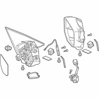 OEM 2013 Honda Crosstour Mirror Assembly, Passenger Side (R.C.) (Heated) - 76208-TY4-A51