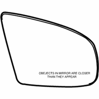 OEM 2012 BMW X6 Mirror Glass, Plane, Left - 51-16-7-174-987