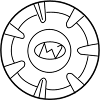 OEM 2001 Hyundai Elantra Wheel Hub Cap Assembly - 52960-2D610