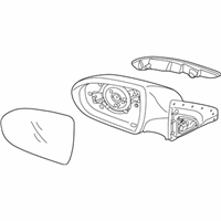 OEM 2013 Kia Sportage Outside Rear View Mirror Assembly, Right - 876203W550