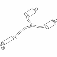 OEM 2017 Ford Special Service Police Sedan Muffler & Pipe - DG1Z-5230-C