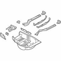 OEM 2008 BMW Alpina B7 Trunk Floor - 41-12-7-044-061