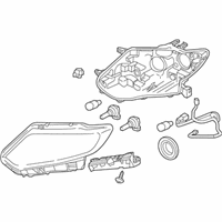 OEM 2015 Nissan Rogue Left Headlight Assembly - 26060-4BA2A