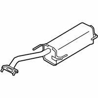 OEM 2009 Nissan Versa Exhaust, Main Muffler Assembly - 20100-ZR71A