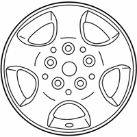 OEM 2000 Jeep Wrangler Aluminum Wheel - 5FG56PAKAB