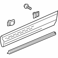 OEM Honda Crosstour Garnish Assy., R. RR. Door (Lower) - 75313-TP6-A51