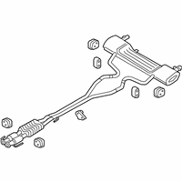 OEM Lincoln Muffler & Pipe - GD9Z-5F250-A