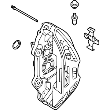 OEM BMW 840i BRAKE CALIPER HOUSING, RED - 34-10-6-891-346