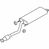 OEM 2018 Hyundai Santa Fe Center Muffler Assembly - 28600-B8150