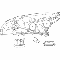 OEM 2018 Nissan Leaf Passenger Side Headlamp Assembly - 26010-5SA5B