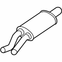 OEM 2012 BMW X3 Center Muffler - 18-30-7-646-019