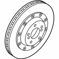 OEM 2016 BMW M3 Carbon Ceramic Brake Disc, Left - 34-21-2-284-807