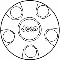 OEM Jeep Wrangler Wheel Center Cap - 5ZA48S4AAA
