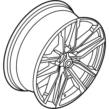 OEM 2022 BMW M440i DISC WHEEL, LT.ALLOY, JET BL - 36-11-8-747-000