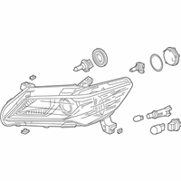 OEM Acura ILX Headlight Driver Side Halogen - 33150-TX6-A02