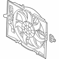 OEM BMW 535i xDrive Engine Cooling Fan Assembly - 17-42-7-543-282