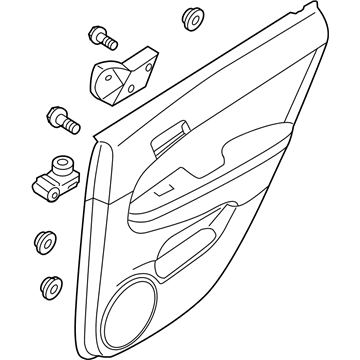 Hyundai 83302-2L530-NBE Panel Complete-Rear Door Trim, RH