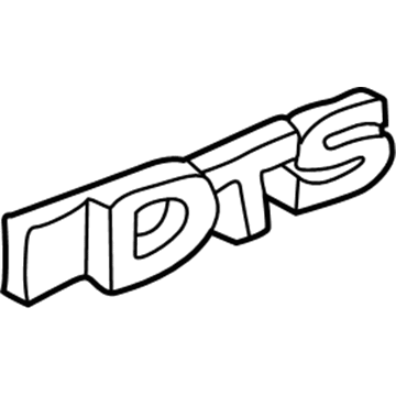 GM 25661452 Plate Asm-Rear Compartment Lid Name "Dts" *Chrome