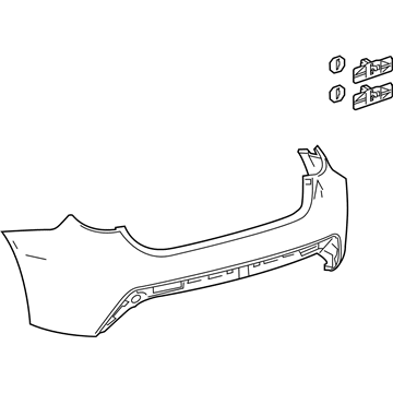 Lexus 52159-24925 Rear Bumper Cover, L/C