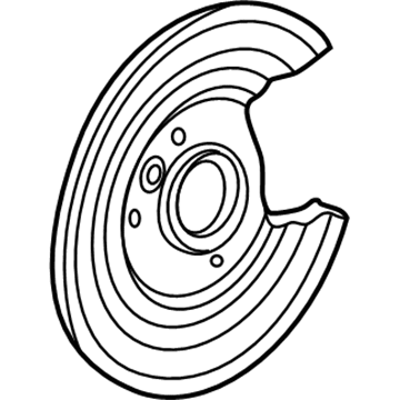 Acura 43120-S0K-A03 Plate, Left Rear Brake Back
