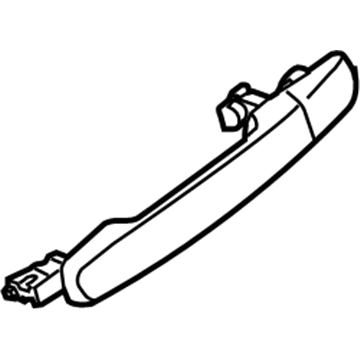 Nissan 82606-ZK01A Rear Door Outside Handle Assembly Right