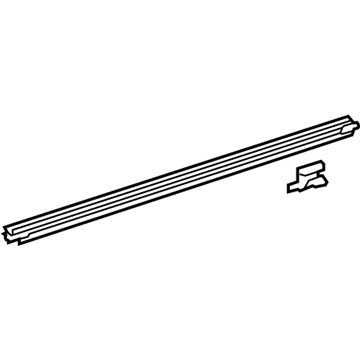 Lexus 68171-0E020 Weatherstrip, Front Door Glass, Inner RH