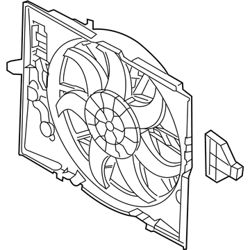 BMW 17-42-7-543-282 Engine Cooling Fan Assembly