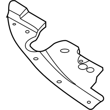 Nissan 62580-1AA0A Cover-Radiator Core Support, RH