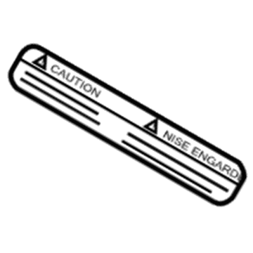Nissan 21599-EA000 Label-Caution, Motor Fan