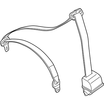 BMW 72-11-8-198-568 Front Upper Right Seat Belt