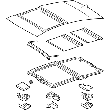 Lexus 63203-50100-A2 Housing Sub-Assy, Sliding Roof