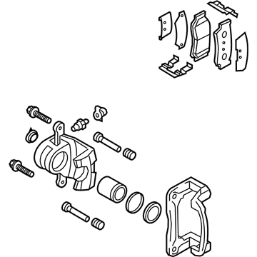 Kia 582300W000 Rear Wheel Brake Assembly, Right