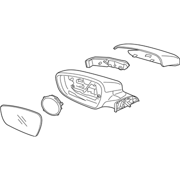Kia 87620B0000 Outside Rear View Mirror Assembly, Right