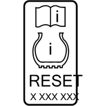 BMW 71-24-6-763-822 Label "Reset"