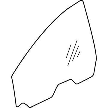 Nissan 80300-5Z000 Glass Assembly-Door Window, RH