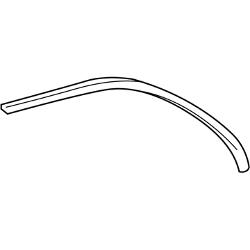 Lexus 75763-50010 Moulding, Rear Door Window Frame, Upper RH