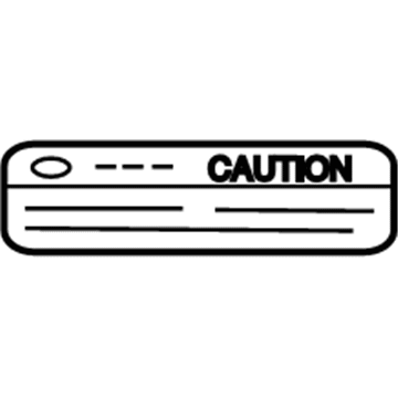 Nissan 21599-89911 Label-Caution, Motor Fan