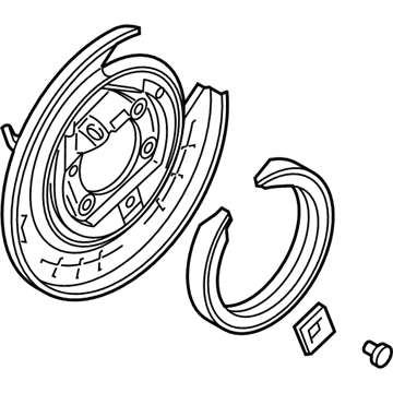 Kia 58250C1100 Packing Rear Brake Assembly, Left