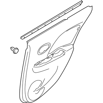Nissan 82900-9KA0A Finisher Assy-Rear Door, RH
