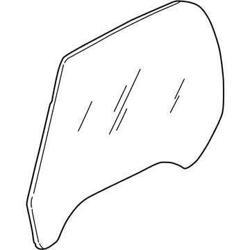 BMW 51-32-8-231-957 Side Window, Green, Door, Left