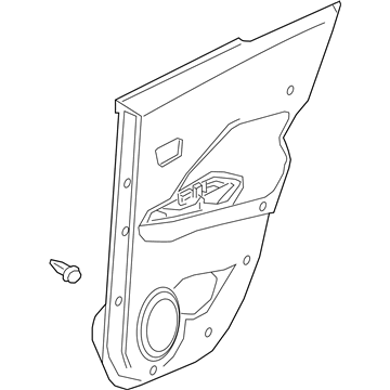 Nissan 82900-5RW0B FINISHER Assembly - Rear Door, RH