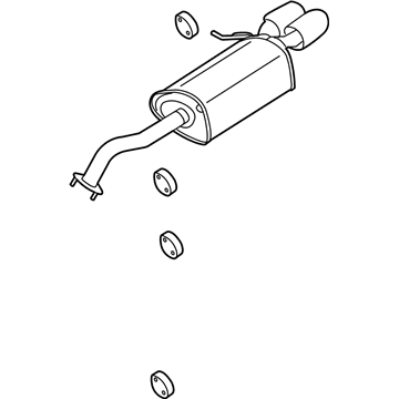 Hyundai 28710-3X750 Rear Muffler Assembly