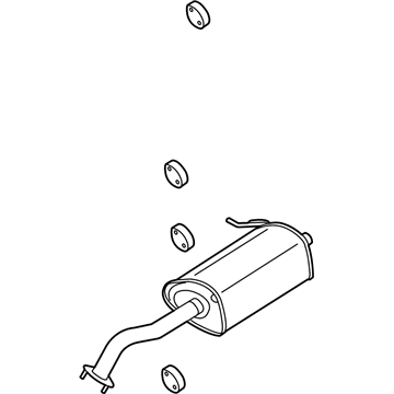 Hyundai 28710-3X300 Rear Muffler Assembly