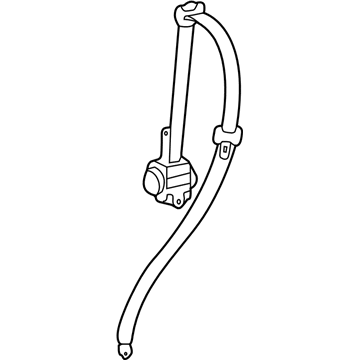 Lexus 73360-60495-A6 Belt Assembly, Rear NO.1 Seat