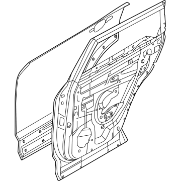 Nissan 82100-6RR0B DOOR ASSY-REAR, RH